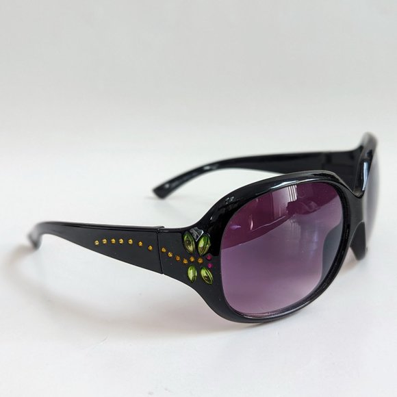 NWT Vintage 90's Large Acetate Lady Fashion Sunglasses (S.Black) - Picture 6 of 7